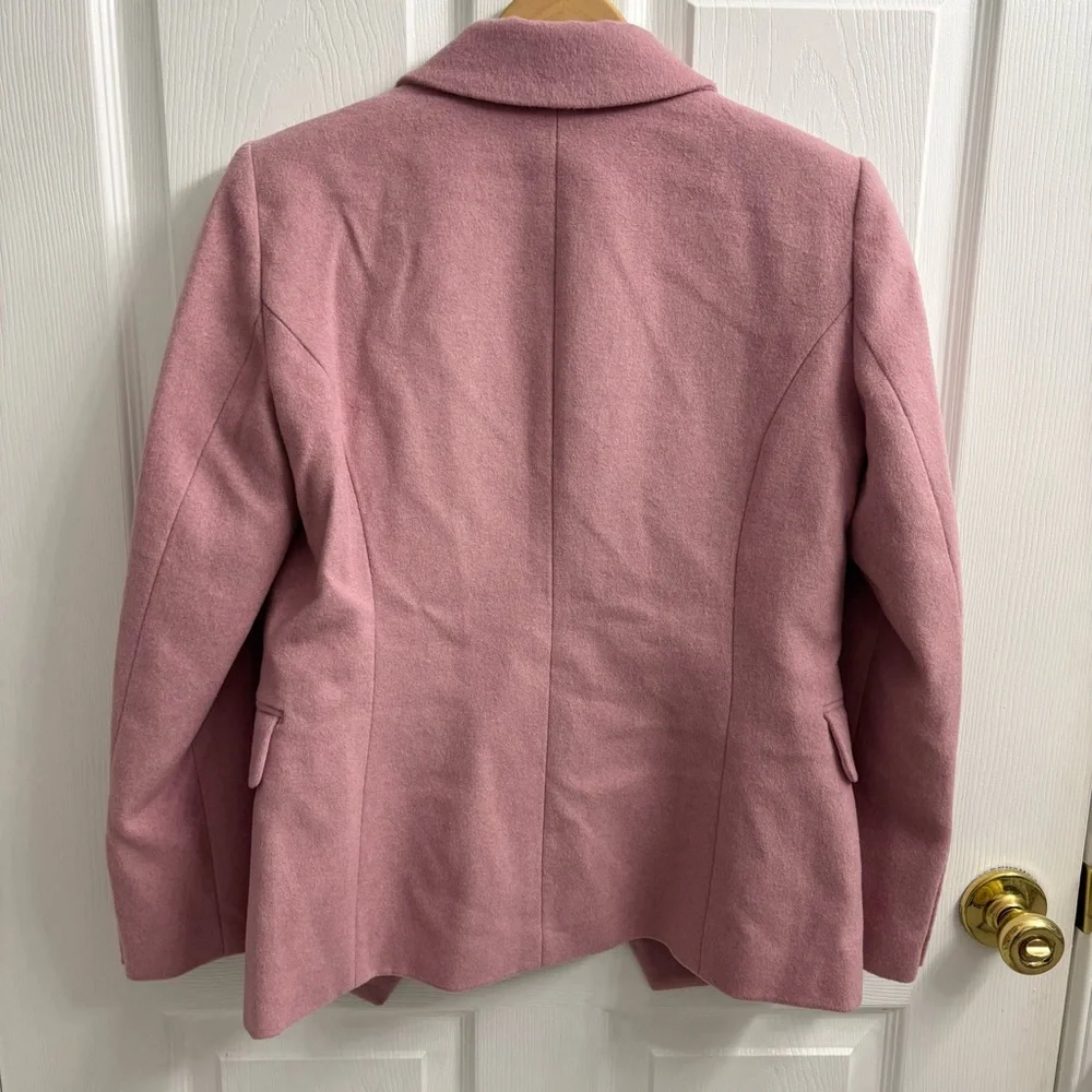 Women's Double-Breasted Pink Blazer Jacket